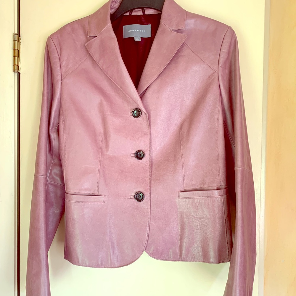 ANN TAYLOR Leather Jacket size 10